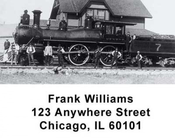 Old Time Train Address Labels