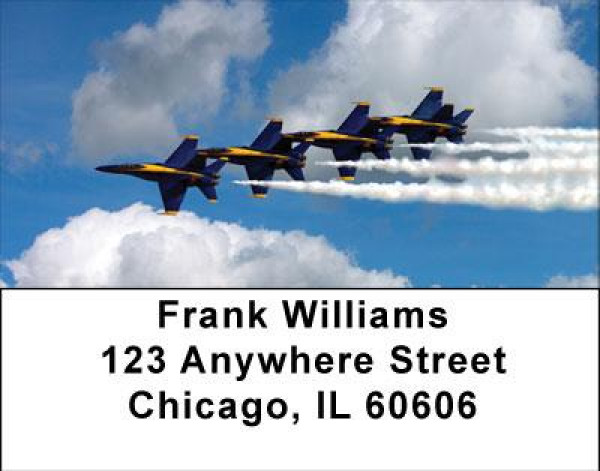 Navy Stunt Planes Address Labels