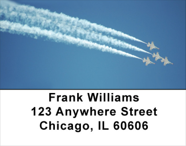 Stunt Planes In Action Air Force address labels