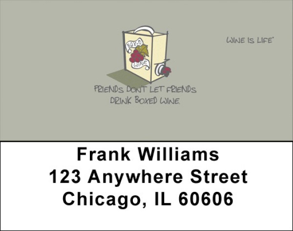 Wine Lovers Wine Is Life  Address Labels