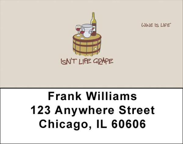 Peace, Love, and Wine Is Life Address Labels