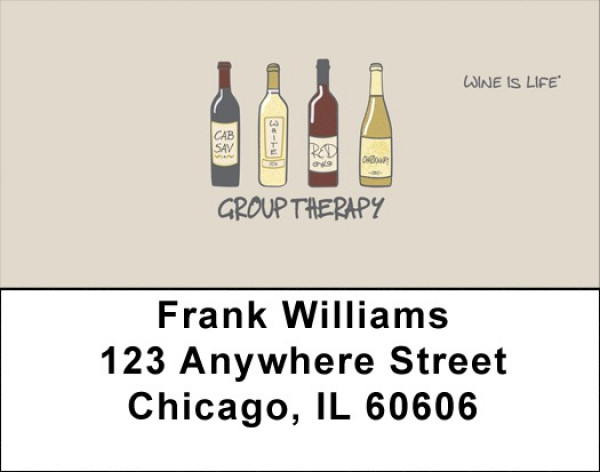 Wrath of Grapes Wine Is Life Address Labels
