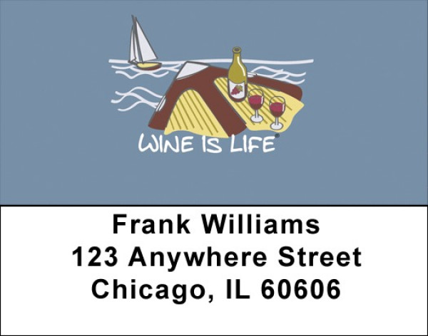 Send More Wine Is Life Address Labels