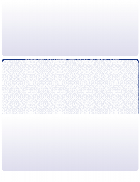 Blue Safety Blank Middle Laser Checks