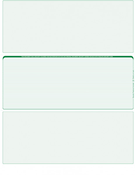 Green Lines Blank Middle Laser Checks
