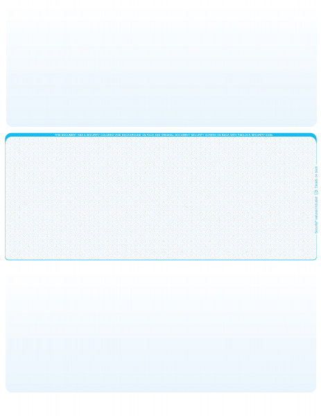 Teal Safety Blank Middle Laser Checks