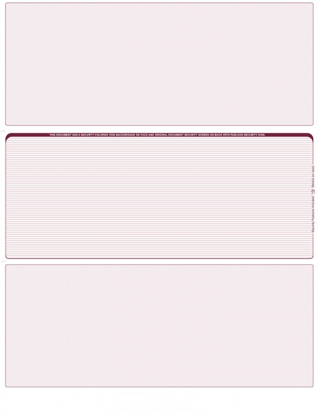 Burgundy Lines Blank Middle Laser Checks