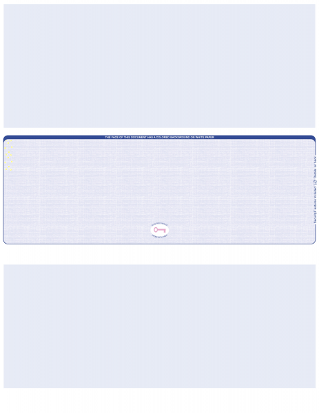 Blue Safety Blank High Security Middle Laser Checks
