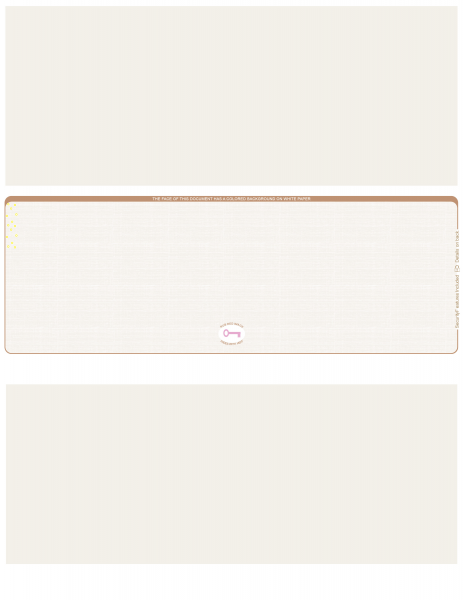 Tan Safety Blank High Security Middle Laser Checks