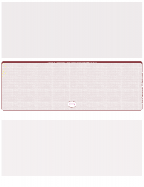 Burgundy Safety Blank High Security Middle Laser Checks