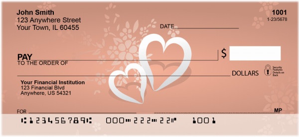 Pair of Hearts Personal Checks
