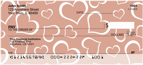 Heart Pattern Personal Checks