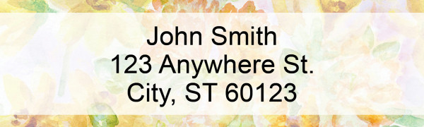 Painted Flowers Address Labels