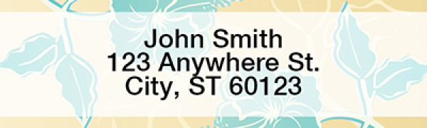 Stylistic Flowers Address Labels