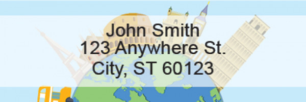 European Travel Narrow Address Labels