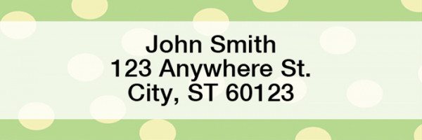 Dots Rectangle Address Labels
