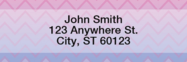 Sunset Chevron Narrow Address Labels