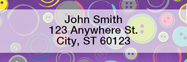 Cute as a Button Narrow Address Labels