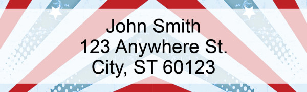Red, White and Blue Address Labels