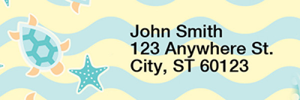 Colorful Sea Turtles Address Labels