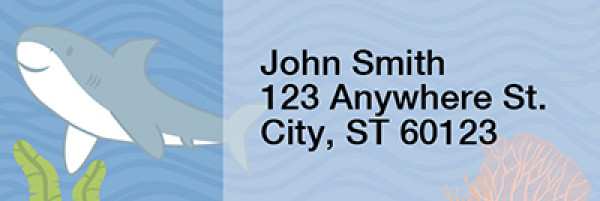 Happy Shark Address Labels