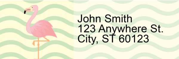 Wading Flamingos Address Labels