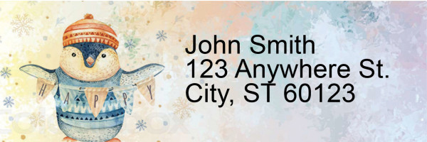 Winter Waddle Address Labels