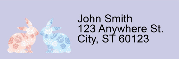 Blooms and Bunnies Address Labels