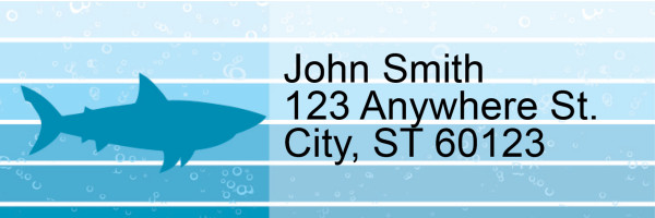 Silhouette Sharks Address Labels
