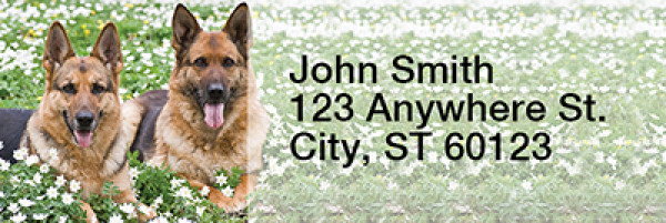 German Shepherd Rectangle Address Labels