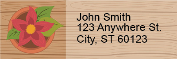 Potted Flowers Address Labels