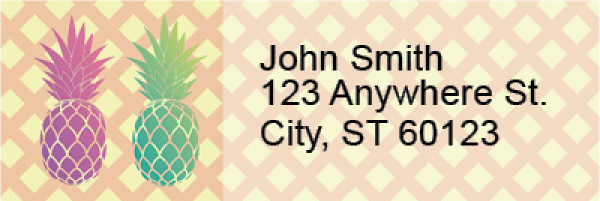 Pineapples Narrow Address Labels