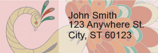 Fancy Peacocks Rectangle Address Labels