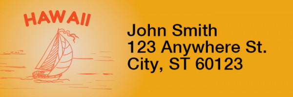 Sail to Paradise Narrow Address Labels