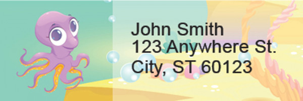 Cute Marine Life Rectangle Address Labels