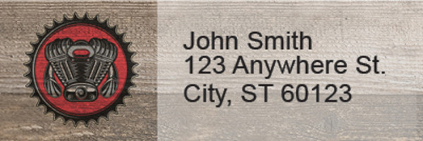 V Twin Chopper Rectangle Address Labels