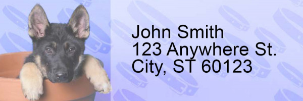 German Shepherd Pups Keith Kimberlin Address Labels