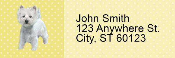 Westie Pups Keith Kimberlin Address Labels