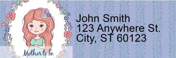Mother to Be Narrow Address Labels