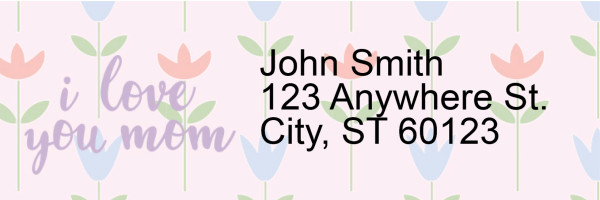 I Love You, Mom Narrow Address Labels