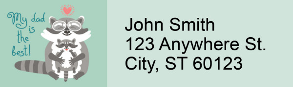 Dad is the Best Narrow Address Labels