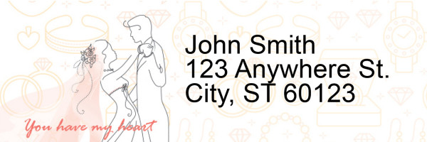 Everlasting Love Narrow Address Labels
