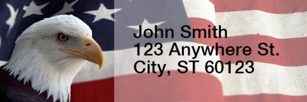 Soaring Over America Narrow Address Label