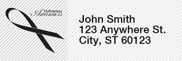 Melanoma Awareness Ribbon Narrow Address Labels