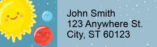 Happy Solar System Address Labels