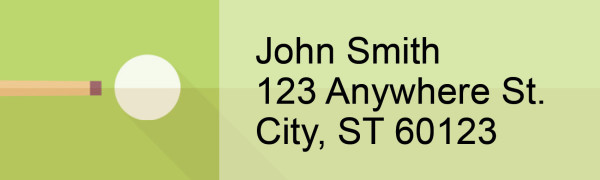 Pocket Billiards Address Labels