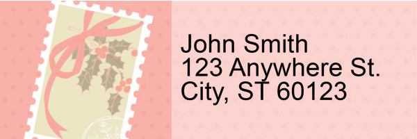 Christmas Greetings Address Labels