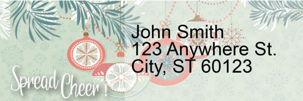 Retro Ornaments Address Labels