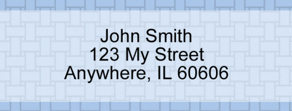 Blue Safety Narrow Address Labels