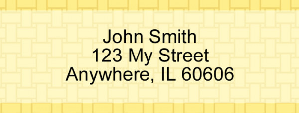 Yellow Safety Narrow Address Labels